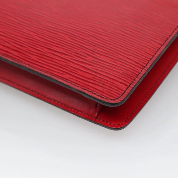 LOUIS VUITTON Epi Montagne 20 Clutch Bag Red LV - Picture 14 of 16